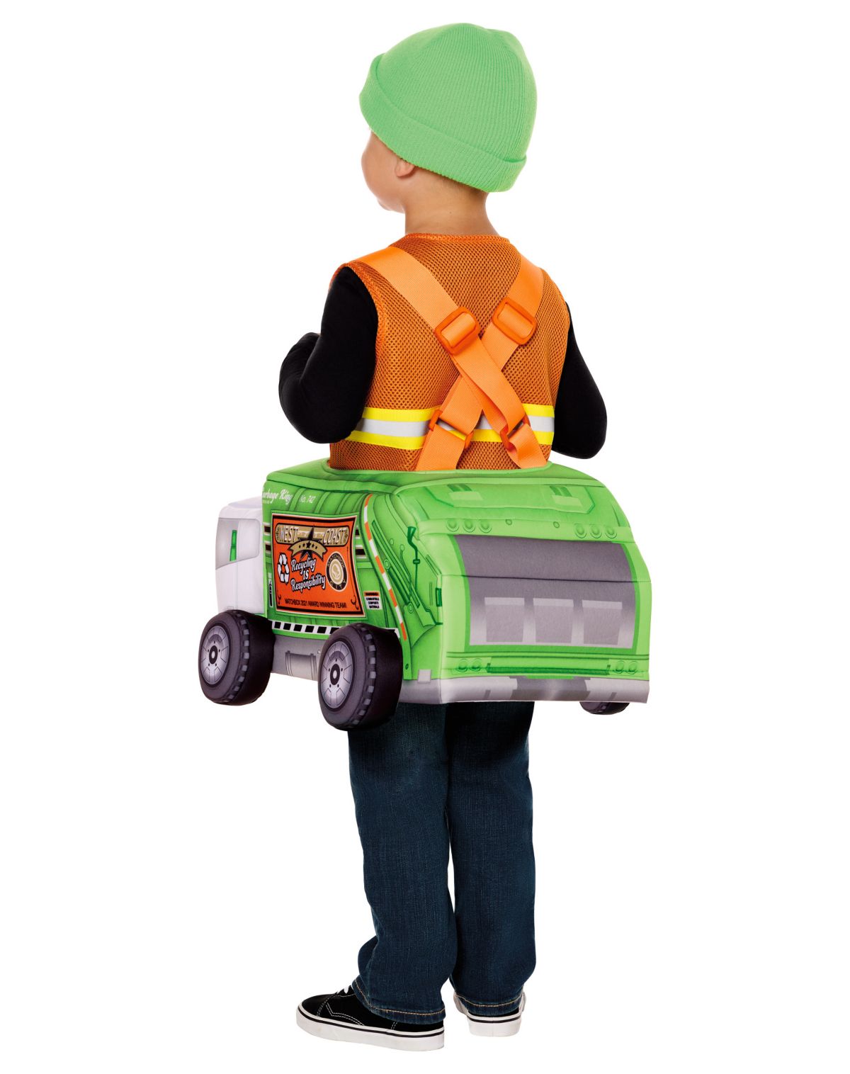 Toddler Matchbox Trash Truck Ride-Along Costume - Image 2